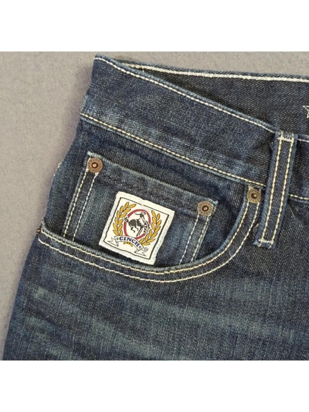 Cinch Jeans Men's 28x40 Blue Western Denim White Label Straight Cowboy Rodeo